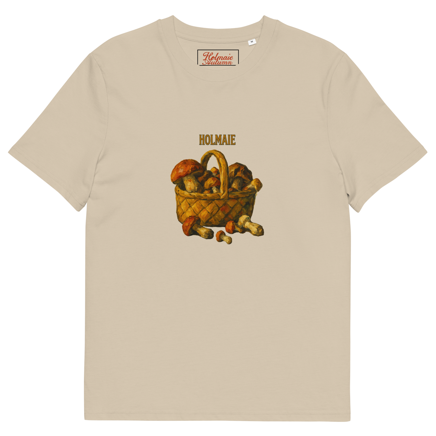 Mushroom basket cotton t-shirt